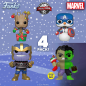 Mobile Preview: FUNKO POP! - MARVEL - Holiday Hulk Groot Cap Snowman Thanos #4er Pack Special Edition